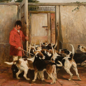 Foxhounds In A Kennel